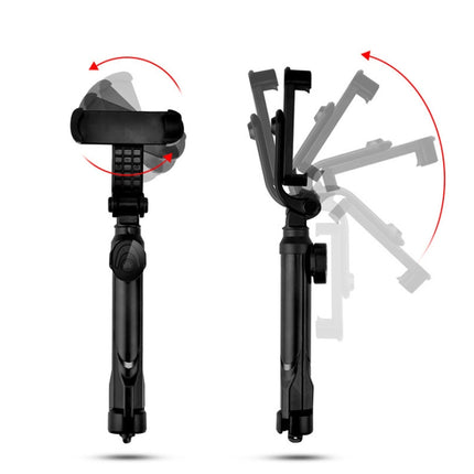 Bluetooth Tripod Selfie Stick Live Mobile Phone Holder, Black, White, Pink