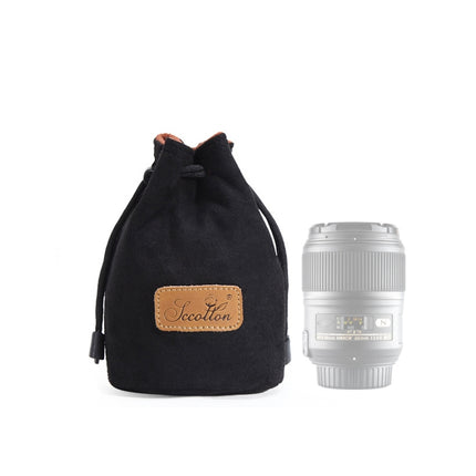 S.C.COTTON Liner Shockproof Digital Protection Portable SLR Lens Bag Micro Single Camera Bag, Round Black M, Round Khaki S, Round Blue S, Round Gray S, Round Brown S, Round Black S