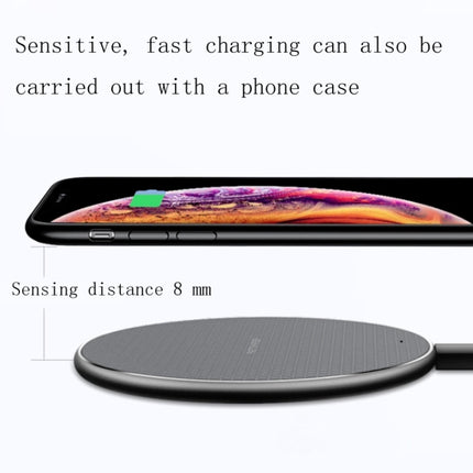 K8 15W Universal Aluminum Alloy Mobile Phone Wireless Charger, with 1m Cable, with 50cm Cable