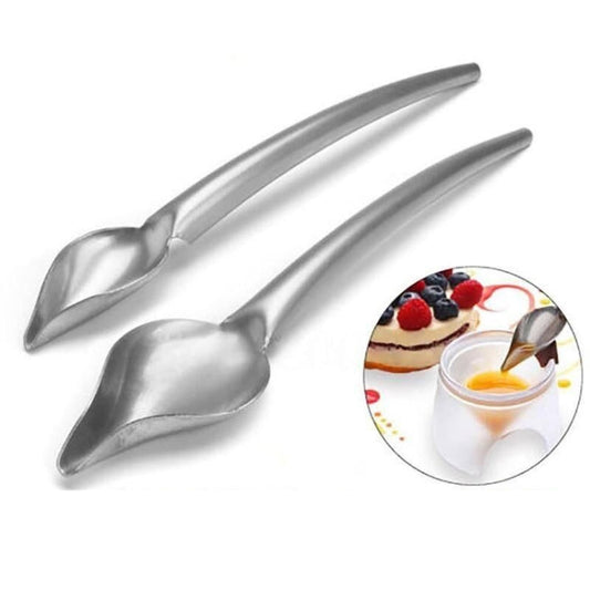 2 in 1 DIY Stainless Steel Chocolate Spoon Decorating Filter Spoon Set, 2 in 1