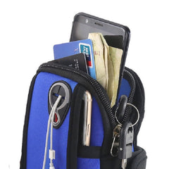 Running Mobile Phone Arm Bag Sports Mobile Phone Arm Sleeve, 10.5x19cm (Red), 10.5x19cm (Black), 10.5x19cm (Orange), 10.5x19cm (Light Blue), 10.5x19cm (Navy Blue)