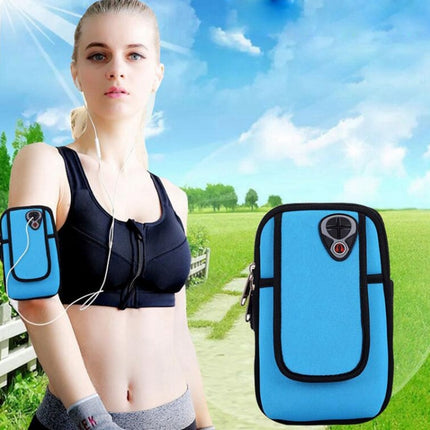 Running Mobile Phone Arm Bag Sports Mobile Phone Arm Sleeve, 10.5x19cm (Orange), 10.5x19cm (Light Blue), 10.5x19cm (Navy Blue), 10.5x19cm (Red), 10.5x19cm (Black)