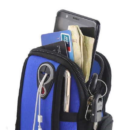 Running Mobile Phone Arm Bag Sports Mobile Phone Arm Sleeve, 10.5x19cm (Orange), 10.5x19cm (Light Blue), 10.5x19cm (Navy Blue), 10.5x19cm (Red), 10.5x19cm (Black)