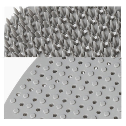 2 PCS Multifunctional Silicone Cleaning Brush Non-Oily Kitchen Cleaning Scouring Pad, Honey Bud Red, Bamboo Green, Pine Gray