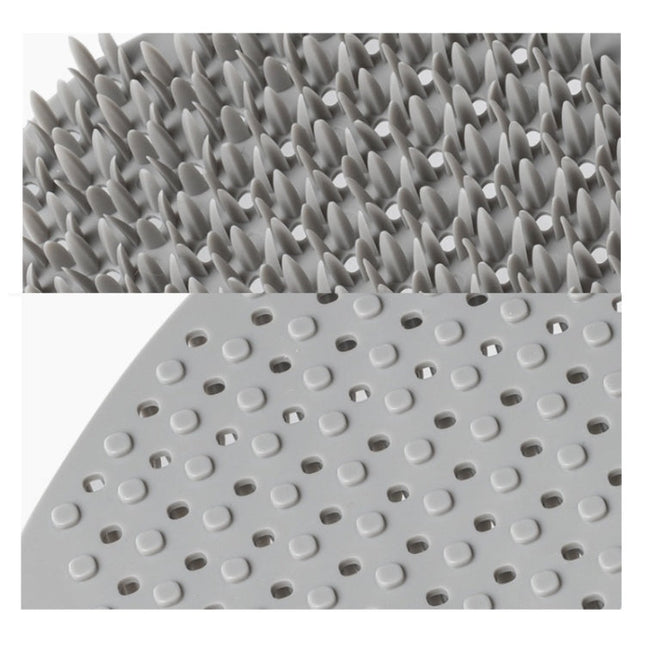 2 PCS Multifunctional Silicone Cleaning Brush Non-Oily Kitchen Cleaning Scouring Pad, Honey Bud Red, Bamboo Green, Pine Gray