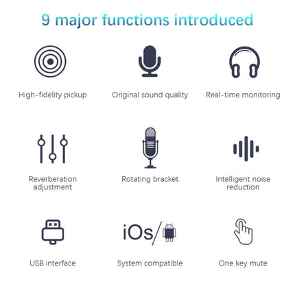 BM-86 USB Condenser Microphone Voice Recording Computer Microphone Live Broadcast Equipment Set, Cantilever Bracket Set, Standard+Small Blowout Prevention Net