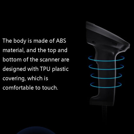 Deli  Wired And Wireless Scanner Drugstore Supermarket Catering Logistics Cash Register Scanner, 14882W (Black), 14882W (White)