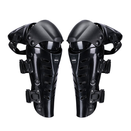 SULAITE Motorcycle Outdoor Riding Anti-Fall Protective Gear Knee Pads, Black, Black Red