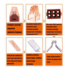 10 PCS VSELE VSE-606A Four-Hole Multi-Function Terminal Block Wire Quick Connector