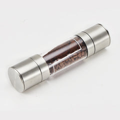 2 in 1 Stainless Steel Manual Pepper Mill Double-Head Pepper Mill