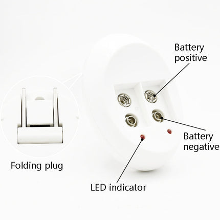 9V L-ion Rechargeable Battery 6F22 9V Lithium Batteries Charger, US Plug, EU Plug
