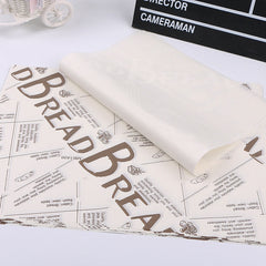 100 Sheets / Pack Cake Greaseproof Paper Baking Packaging Plate Paper Hamburger Paper, Colour: Classical Newspaper, Classical Newspaper, Color Pastry, Orange Tower, White English, Coffee English, Wheat English, Pure White, Thick Kraft Paper, Gray Tower...