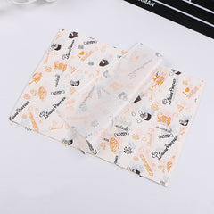 100 Sheets / Pack Cake Greaseproof Paper Baking Packaging Plate Paper Hamburger Paper, Colour: Classical Newspaper, Classical Newspaper, Color Pastry, Orange Tower, White English, Coffee English, Wheat English, Pure White, Thick Kraft Paper, Gray Tower...