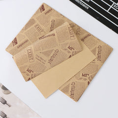 100 Sheets / Pack Cake Greaseproof Paper Baking Packaging Plate Paper Hamburger Paper, Colour: Classical Newspaper, Classical Newspaper, Color Pastry, Orange Tower, White English, Coffee English, Wheat English, Pure White, Thick Kraft Paper, Gray Tower...