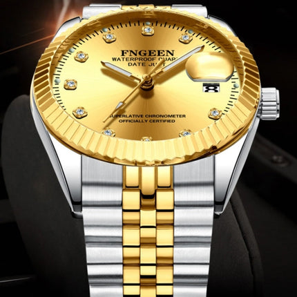 FNGEEN 7008 Men Fashion Diamond Dial Watch Couple Watch