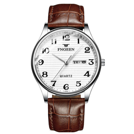 FNGEEN 7811 Middle-aged and Elderly Men Large Digital Dial Quartz Watch