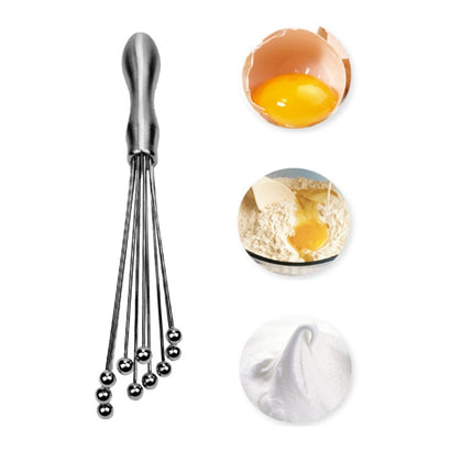 Manual Whisk Stainless Steel Glass Bead Egg Whisk Kitchen Household Hand-Held Baking Tools Type A 12 Inch, Type A 12 Inch, Type A 10 Inch, Type B 12 Inch, Type B 10 Inch, Type C 12 inch, Type C  10 Inch