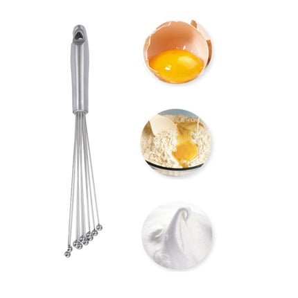 Manual Whisk Stainless Steel Glass Bead Egg Whisk Kitchen Household Hand-Held Baking Tools Type A 12 Inch, Type A 12 Inch, Type A 10 Inch, Type B 12 Inch, Type B 10 Inch, Type C 12 inch, Type C  10 Inch
