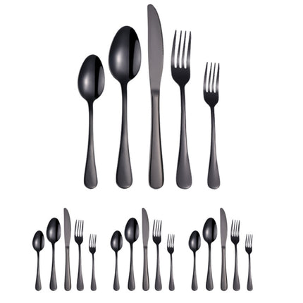 20 in 1 Stainless Steel Cutlery Steak Cutlery Set, True Color, Golden, Rose Gold, Colorful, Black