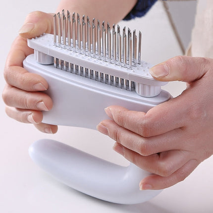 Stainless Steel Tenderloin Meat Knocking Meat Needle 48-Pin Household Kitchen Rib Breaker, 16.5x14.5cm