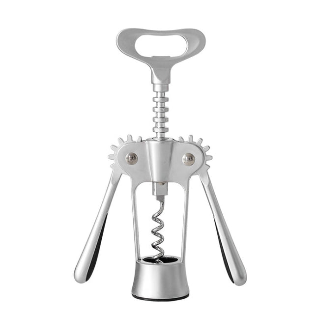 Kitchen Multifunctional Manual Wine Zinc Alloy Bottle Opener, Zinc Alloy Silver