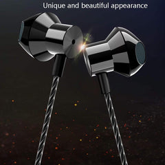 F12 Elbow Earbud Headset Wire Control With Wheat Mobile Phone Headset, 3.5mm Jack (Black)