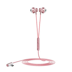 F12 Elbow Earbud Headset Wire Control With Wheat Mobile Phone Headset, 3.5mm Jack (Black), 3.5mm Jack (Red), 3.5mm Jack (Pink), 3.5mm Jack (Gray), Type-C (Black), Type-C (Red), Type-C (Pink), Type-C (Gray), 3.5mm Jack (White)