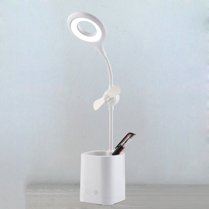 WS-8010 LED Fan Desk Lamp Bedside Desk USB Folding Desk Lamp, Water Drop, Ring, Pen Holder White Fan Blade, Pen Holder Yellow Fan Blade, Pen Holder Blue Fan Blade, Pen Holder Green  Fan Blade
