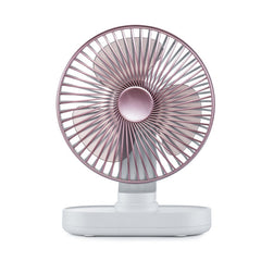 D77 Desktop Automatic Shaking hHead Fan Mute Portable Home Office Dormitory USB Fan, Ivory, Rose Pink