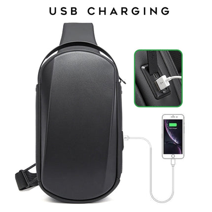 BANGE BG-7256 Men Chest Bag Waterproof EVA Hard Shell Messenger Bag