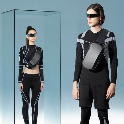 BANGE BG-7256 Men Chest Bag Waterproof EVA Hard Shell Messenger Bag