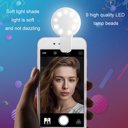 2 PCS  Mobile Phone Fill Light Camera Photo LED Selfie Light, White, Pink, Blue, Black