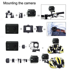 WIFI Waterproof Action Camera Cycling 4K camera Ultra Diving  60PFS kamera Helmet bicycle Cam underwater Sports 1080P Camera