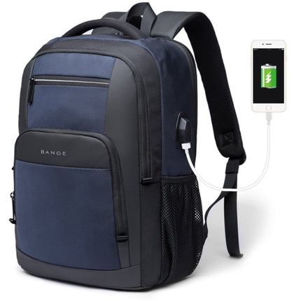 BANGE BG-1921 College Student Schoolbag Waterproof Business Computer Backpack with External USB Charging Port