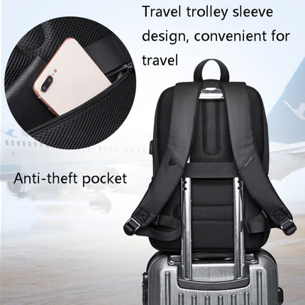 BANGE BG-1921 College Student Schoolbag Waterproof Business Computer Backpack with External USB Charging Port