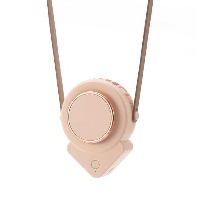H3 Mini Lazy USB Hanging Neck Fan Student Outdoor Leafless Triangle Fan, White, Pink, Military Green