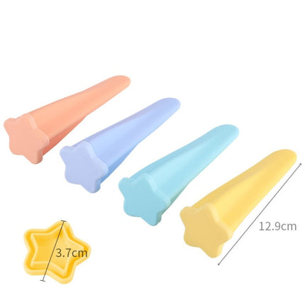 4 in 1 Children Popsicle Mold Set Food Grade Silicone Cream Mold Random Colour Delivery