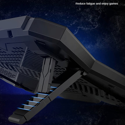 COOLCOLD RGB Notebook Radiator Six Fan Adjustable Laptop Cooling Base, 5V Speed  Colorful Version, 5V Touch 12 Symphony Version