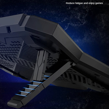 COOLCOLD RGB Notebook Radiator Six Fan Adjustable Laptop Cooling Base, 5V Speed  Colorful Version, 5V Touch 12 Symphony Version