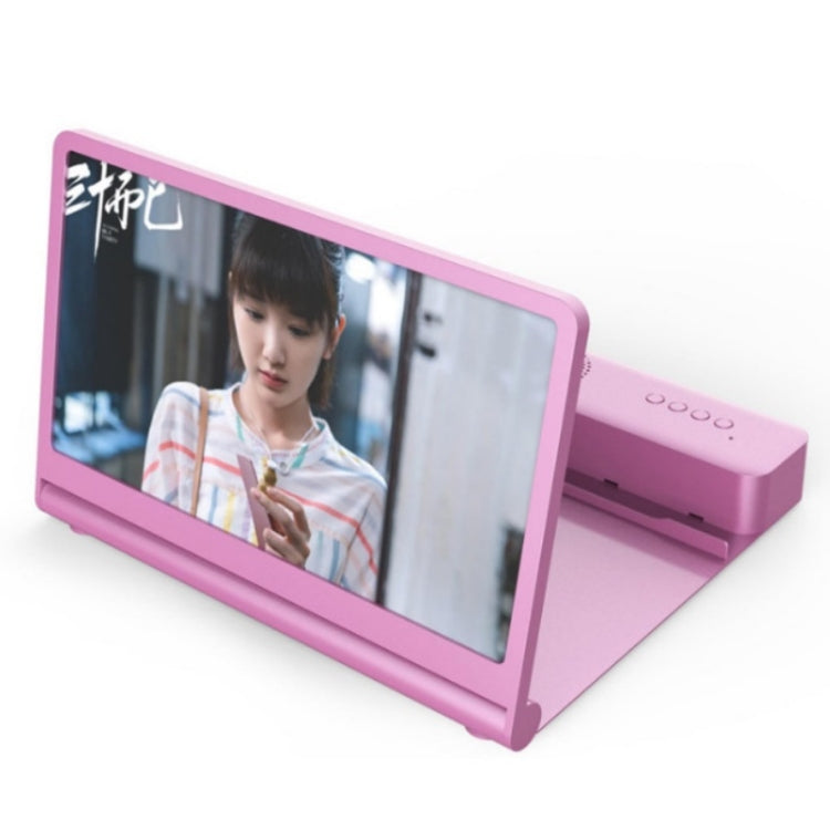 3D High-Definition Mobile Phone Screen Amplifier With Bluetooth Speaker Desktop Stand, Black, White, Pink