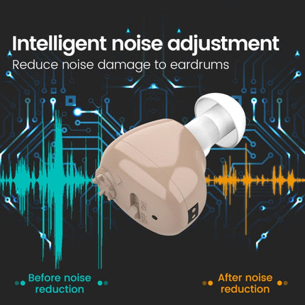 Z-12 Rechargeable In-Ear Sound Amplifier Hearing Aid with USB Cradle Charger, Z-12