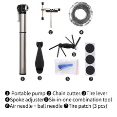 Bicycle Repair Kit Repair Set Bicycle Mountain Road Tire Tool Pump Riding Equipment