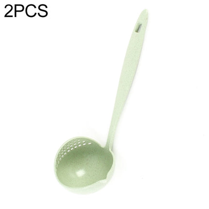 Wheat straw soup spoon colander two-in-one environmental tableware hot pot dual-use spoon Colanders Strainers, Nordic pink, Nordic green, Nordic blue, Nordic Beige