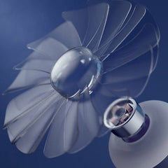 MF023 Airplane Night Light Ceiling Fan Household USB Remote Control Fan, Blue, White