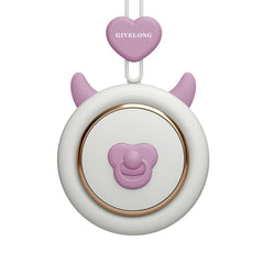GIVELONG Hanging Neck Mini Rechargeable USB Fan Children Portable Leafless Fan, Piglet (Pink), Piglet (Blue), Piglet (Purple), Piglet (Green), Calf (Pink), Calf (Blue), Calf (Purple), Calf (Green), Rabbit (Pink), Rabbit (Blue), Rabbit (Purple)���������...