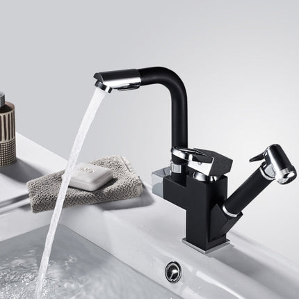 Kitchen Pull-Out Double Faucet Water Table Hot And Cold Water Faucet, Wheel Bending Pull, Round Spray Pull, Cube Spray Pull, Round Universal Distortion, Cube Universal Distortion