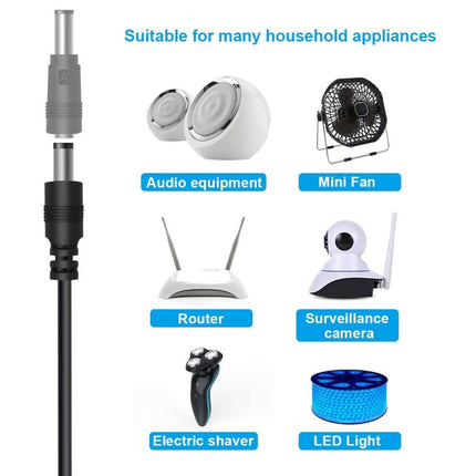 DC Power Cord USB Multi-Function Interchange Plug USB Charging Cable, 8 in 1, 11 in 1