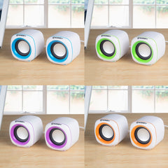 YEEZE A1 Multimedia USB2.0 Desktop Speaker Mini Computer Notebook Speaker, White Blue, White Green, White Purple, White Orange, Black Blue, Black Green, Black Purple, Black Prange, Electroplated Black Gold, Electroplated White, Electroplated Black�����...