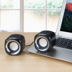 YEEZE A1 Multimedia USB2.0 Desktop Speaker Mini Computer Notebook Speaker, White Blue, White Green, White Purple, White Orange, Black Blue, Black Green, Black Purple, Black Prange, Electroplated Black Gold, Electroplated White, Electroplated Black�����...