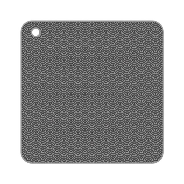 Geometry Kitchen Silicone Pot Holder Heat Insulation Pad Round(Black), Square(Gray), Round(Gray), Square(Black), Round(Black)